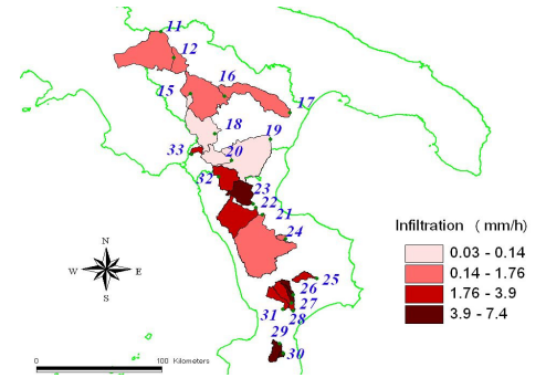 Influence of climatic and soil factors on flood frequency distributions in  Southern Italy