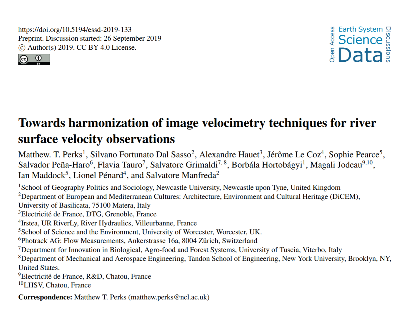 Towards harmonization of image velocimetry techniques for river surface velocity observations