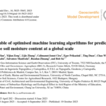 Ensemble of optimised machine learning algorithms for predicting surface soil moisture content at a global scale